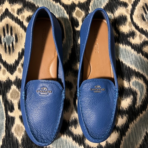 Coach Marley Leather Driving Loafers, Excellent cond. Beautiful blue. Size 9 - Picture 5 of 7
